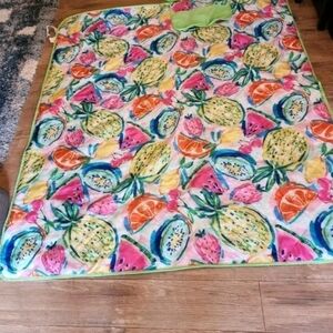XL Vibrant Picnic Beach Blanket 70"L × 60"W (NEW!)
